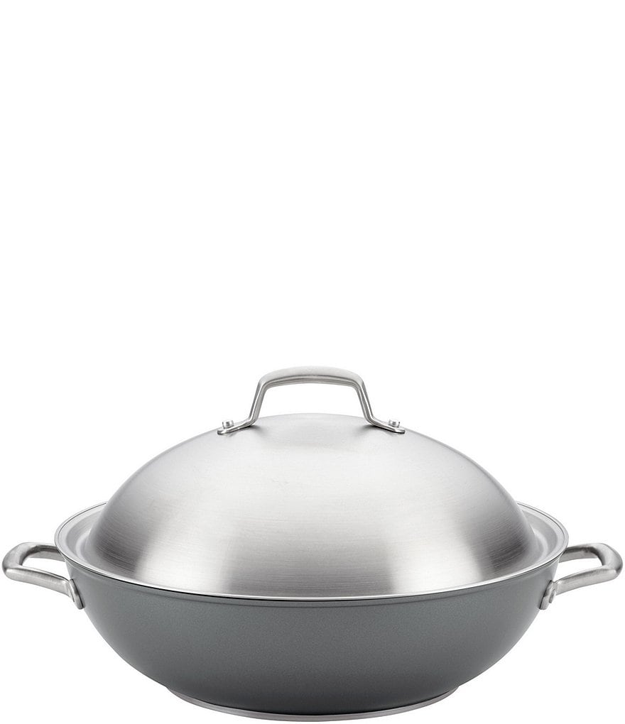 Circulon Ultimum Forged Aluminum Nonstick Covered Wok, 13.75 in., Black –  WAM Kitchen