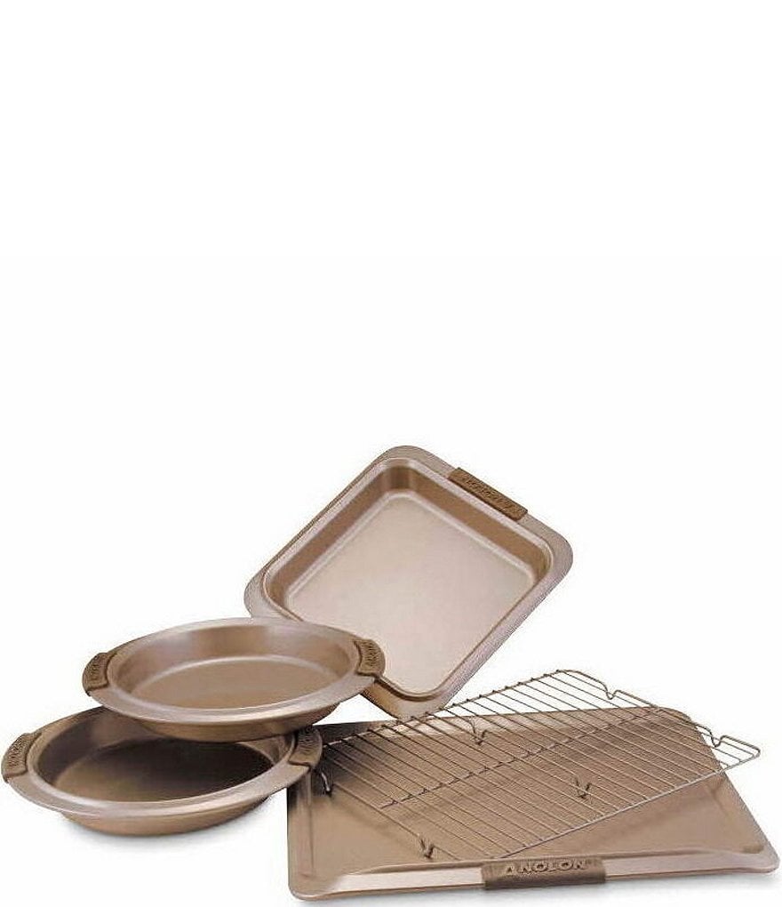 Anolon Advanced Bakeware Nonstick Muffin Pan with Silicone Grips 12-Cup - Bronze