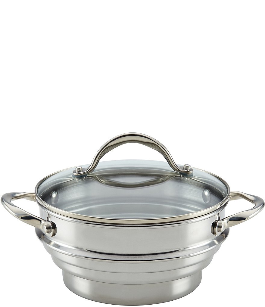 Anolon Universal Steamer, with Lid, Stainless Steel, 8 Inches