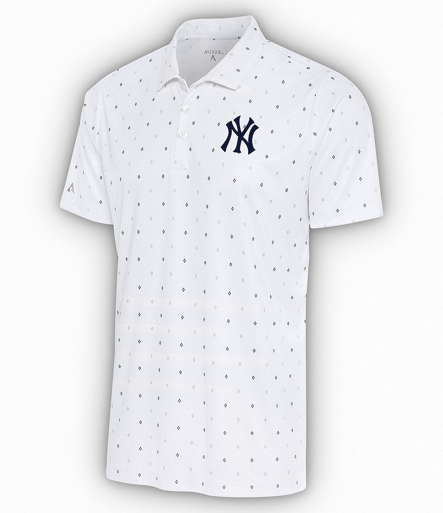 Antigua MLB American League 19th Hole Short Sleeve Polo Shirt, Mens, L, Houston Astros Navy
