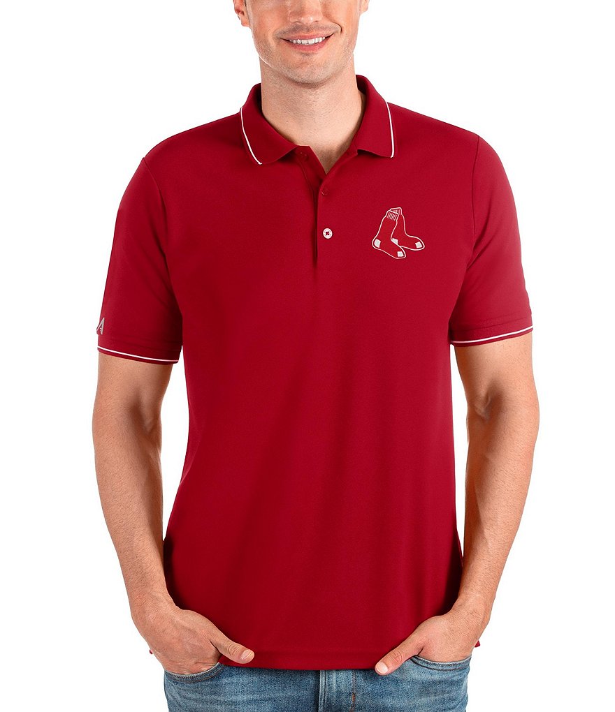 Antigua Men's Cardinal Red Legacy Short Sleeve Polo Shirt - Sample