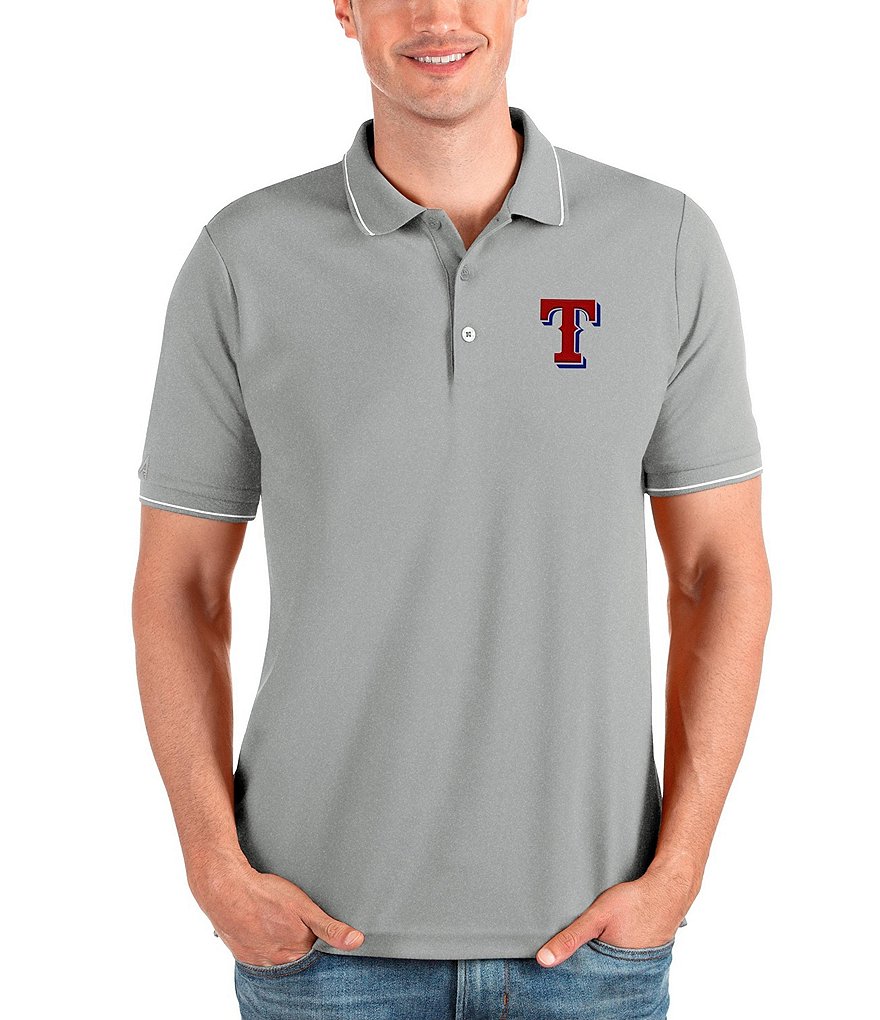Antigua MLB American League Ryder Short Sleeve Polo Shirt, Mens, 2XL, New York Yankees Navy
