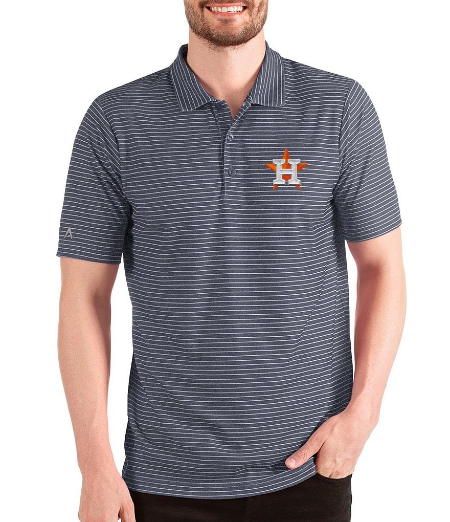 Antigua MLB Houston Astros Nova Short-Sleeve Colorblock Polo Shirt