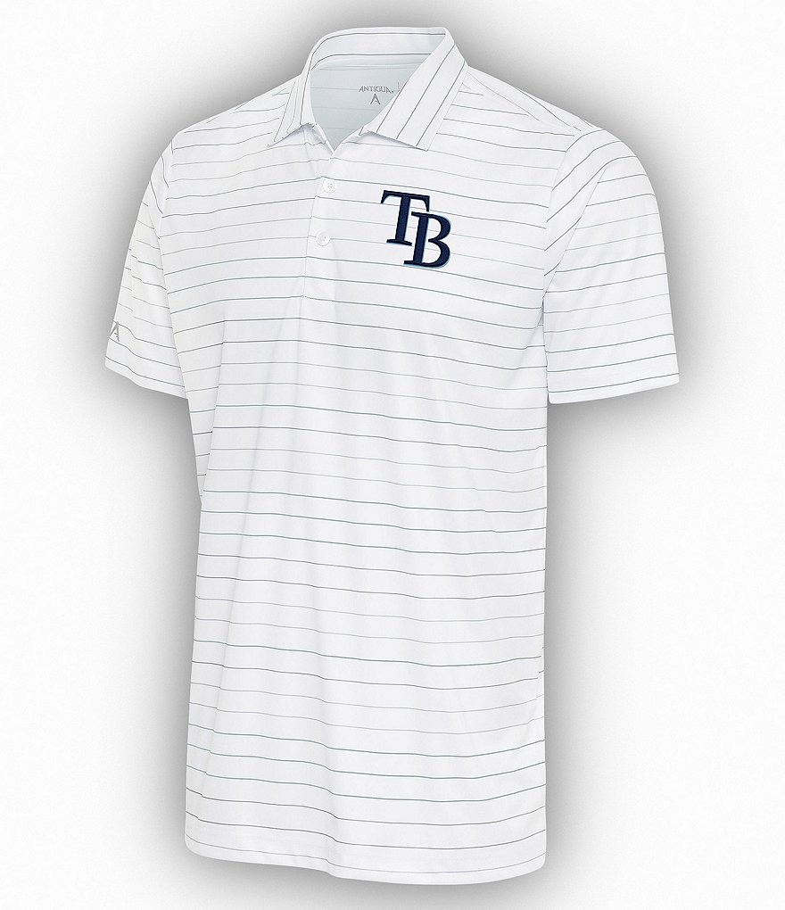Antigua MLB American League Ryder Short Sleeve Polo Shirt, Mens, XL, Texas Rangers Dark Grey