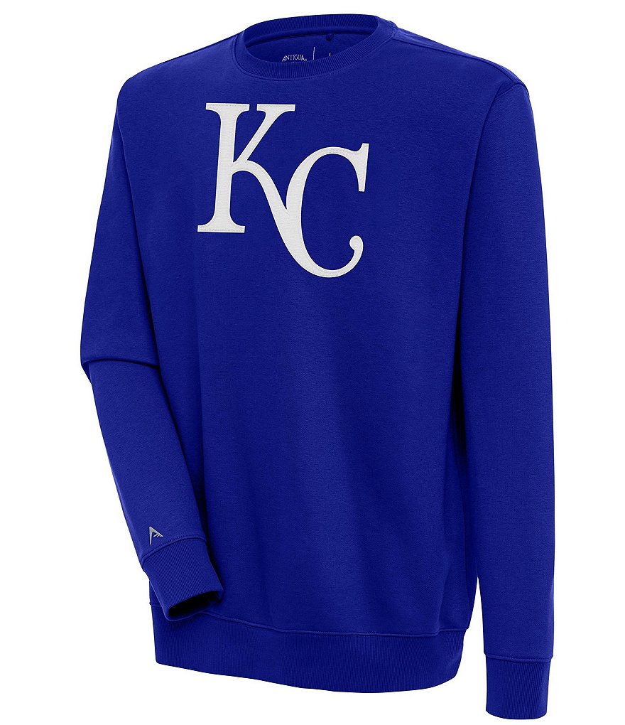 Men's Stitches Royal Kansas City Royals Pullover Crew Sweatshirt