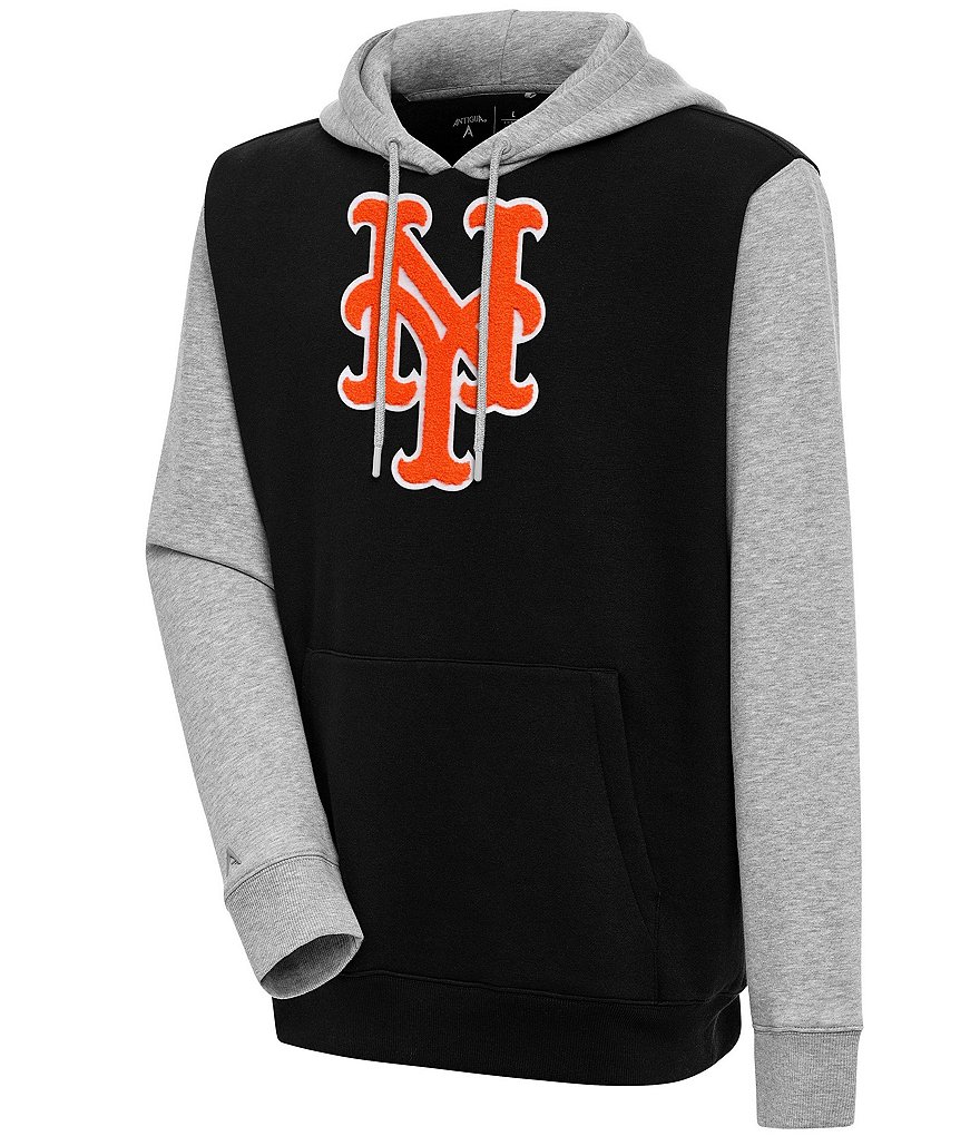 Antigua MLB Chenille Patch Victory Pullover Hoodie, Mens, S, Los Angeles Dodgers Black