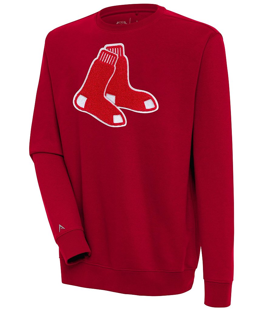 MLB Productions Youth Navy/Heathered Gray Boston Red Sox Team Raglan Long Sleeve Hoodie T-Shirt Size: 2XL