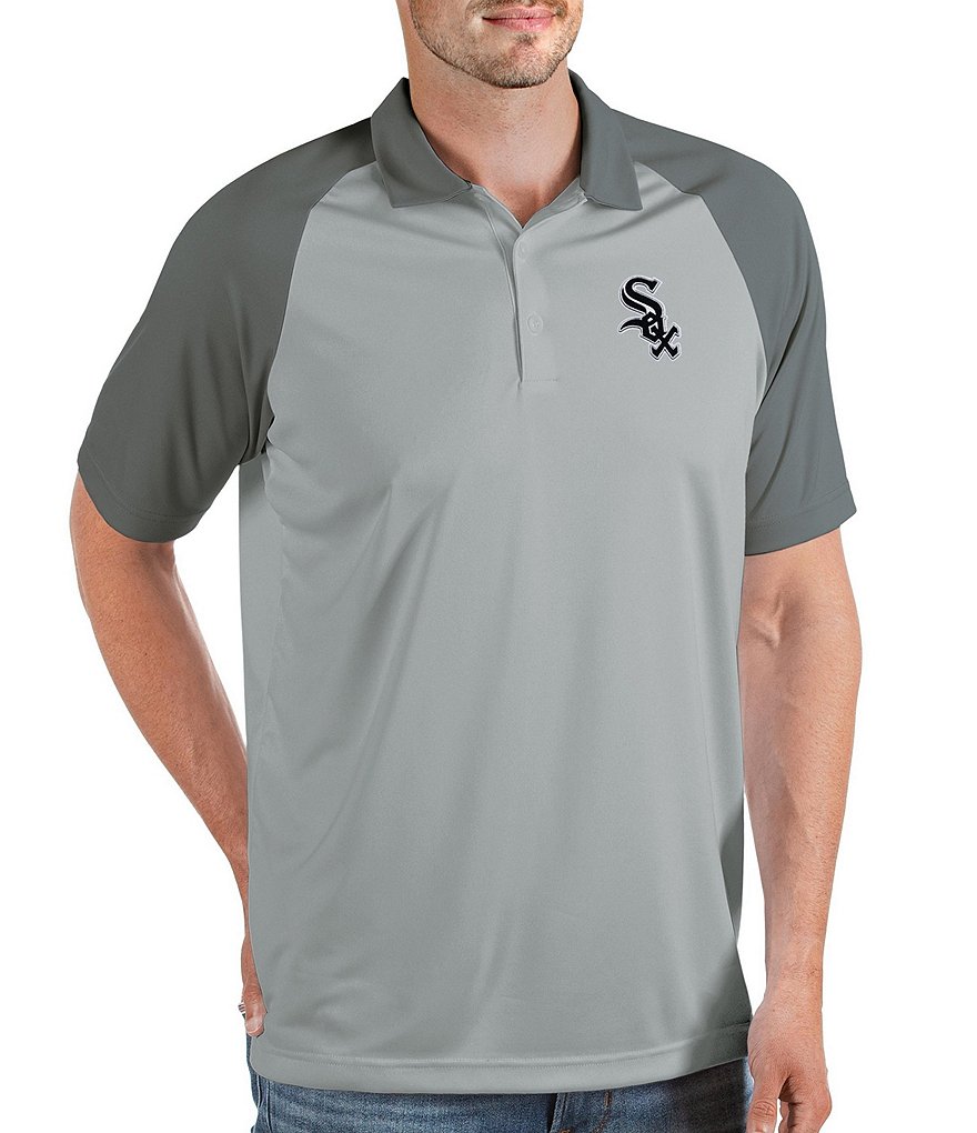 Antigua MLB Chicago White Sox Nova Short-Sleeve Colorblock Polo Shirt - M