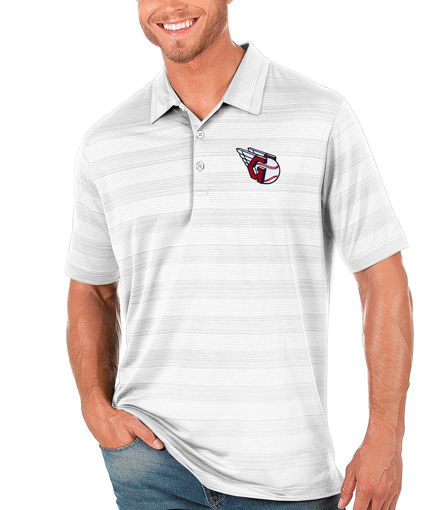 Antigua MLB Cleveland Guardians Compass Short-Sleeve Polo Shirt