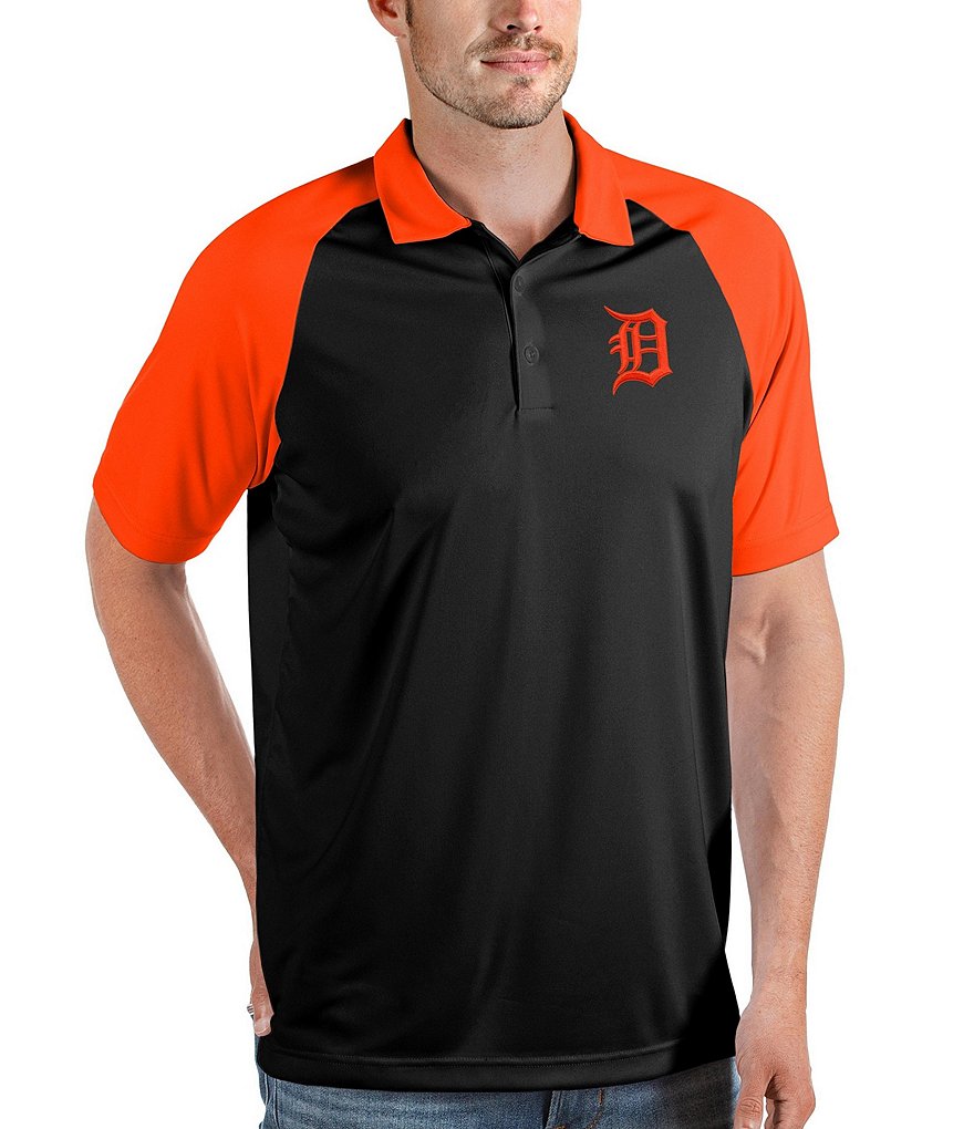 Antigua MLB Detroit Tigers Nova Short-Sleeve Colorblock Polo Shirt