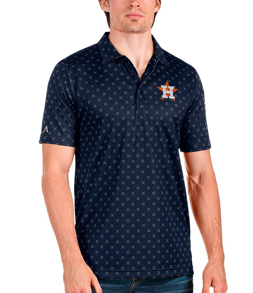 Antigua MLB Houston Astros Spark Short-Sleeve Polo Shirt - L