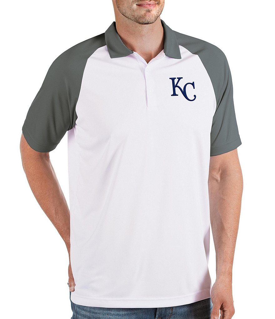 Antigua MLB Kansas City Royals Nova Short-Sleeve Colorblock Polo