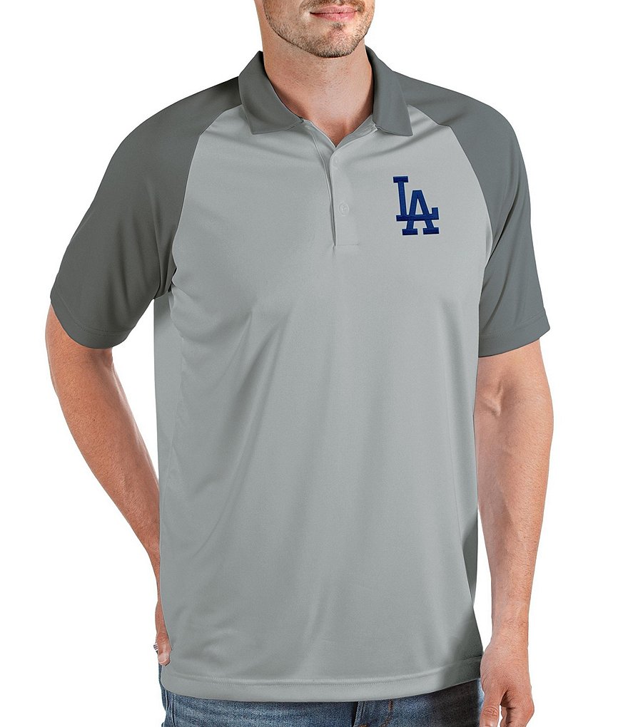 Antigua MLB National League Groove Short-Sleeve Polo Shirt, Mens, XL, Los Angeles Dodgers Dark Royal