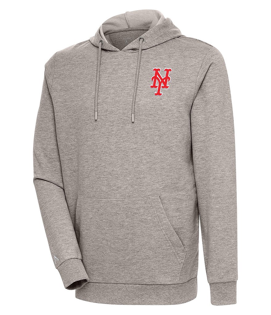 Antigua Texas Rangers Grey Strong Hold Long Sleeve Hoodie, Grey, 100% POLYESTER, Size XL, Rally House