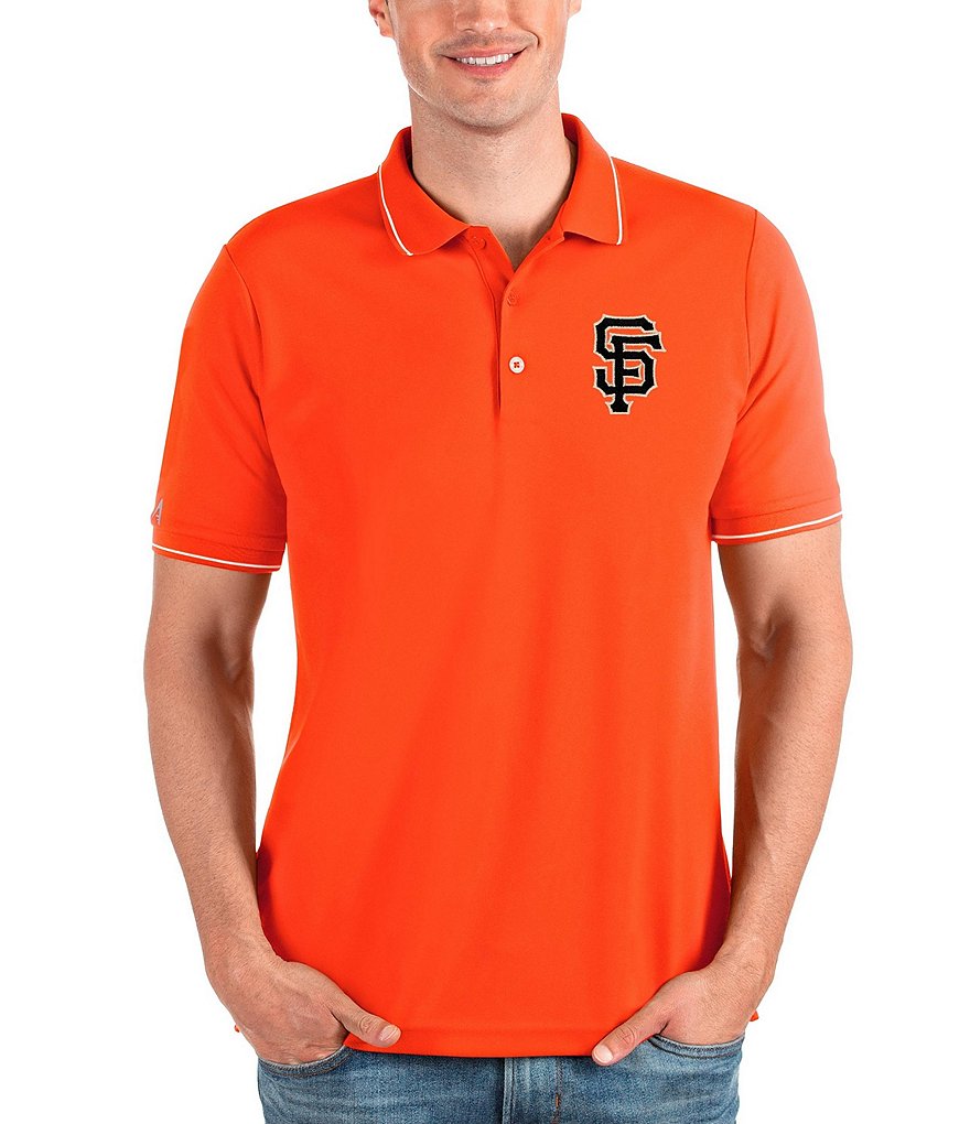 Men's Antigua White San Francisco Giants Affluent Polo Size: Small