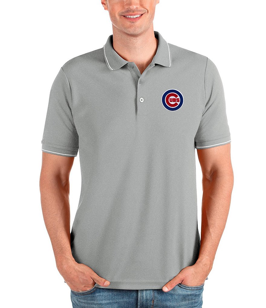 Chicago Cubs Mens XL Polo Golf Shirt Blue White Short Sleeves