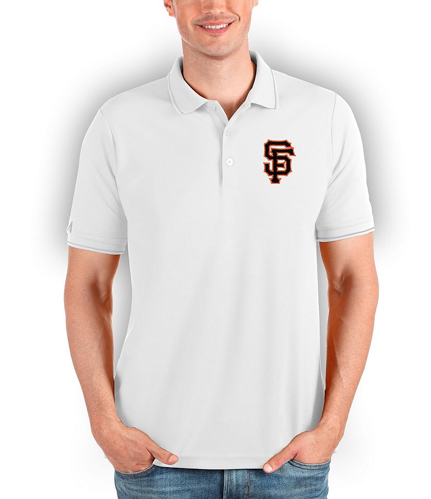 MLB San Francisco Giants Men's Golf Polo Shirt Short Sleeve Black - Men XL
