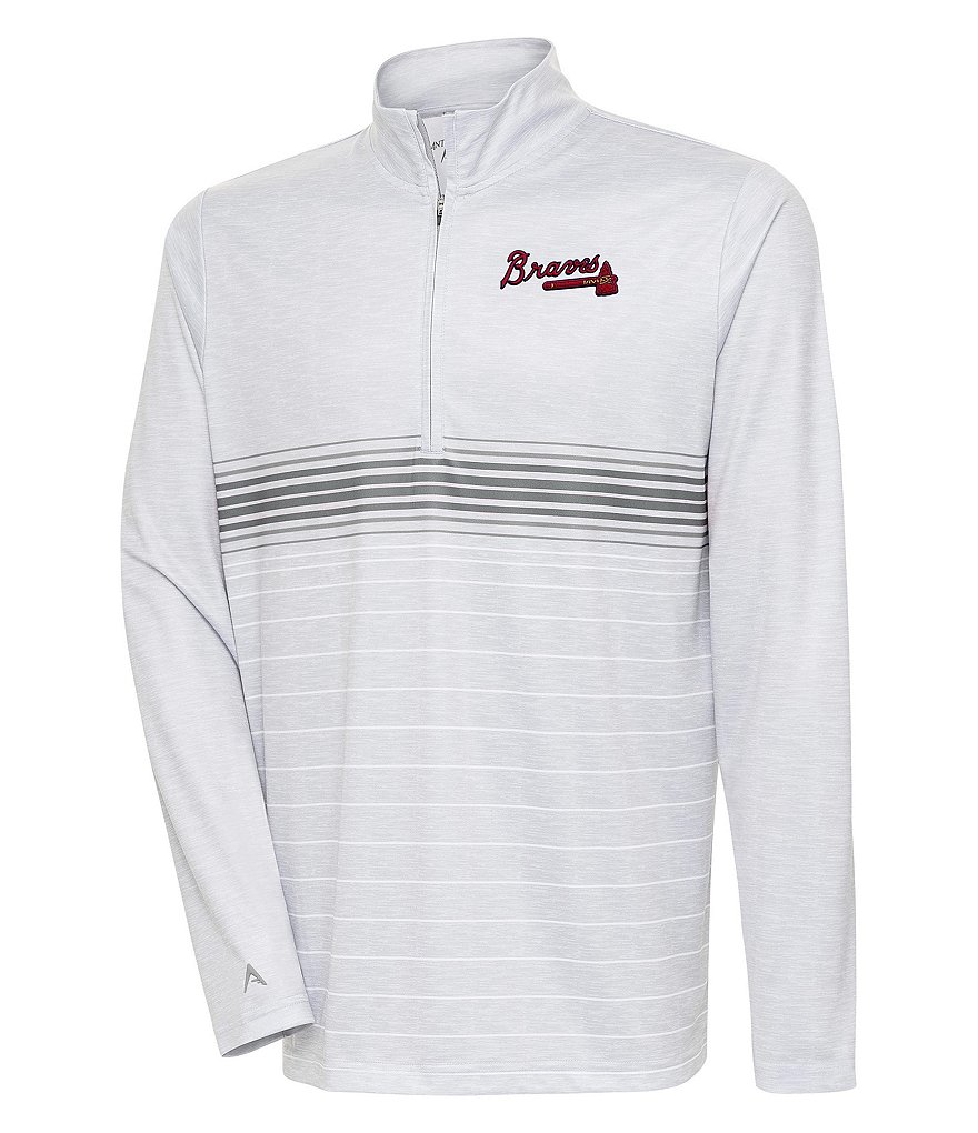 Lids Atlanta Braves Antigua Bender Quarter-Zip Pullover Top