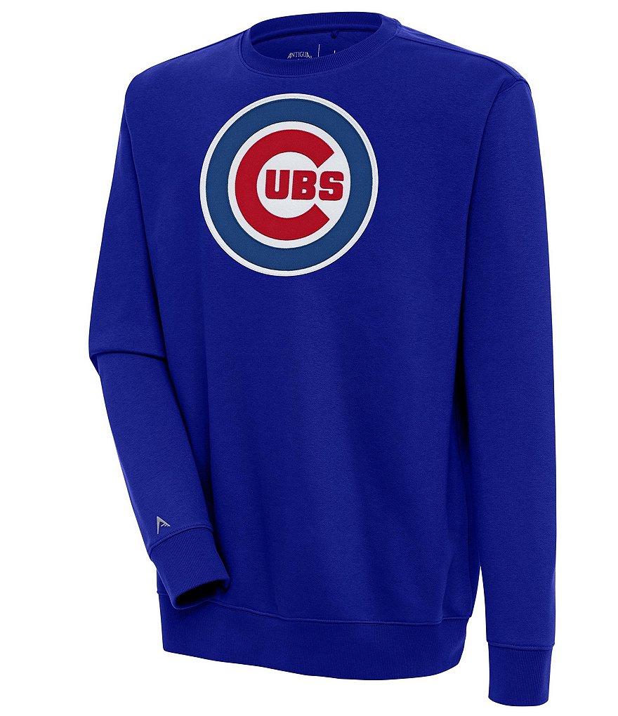 Chicago Cubs Antigua Victory Pullover Hoodie - Heathered Gray, Men's, Size: Medium