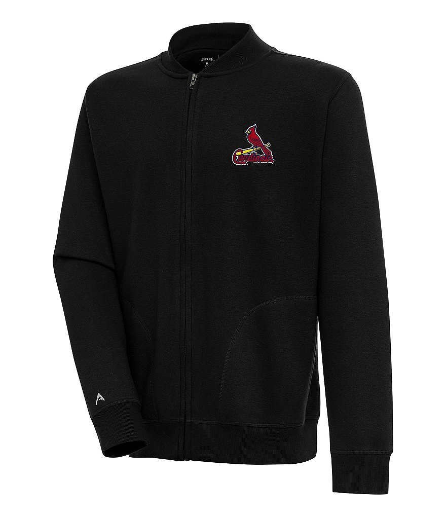 Men's Antigua Black San Francisco 49ers Wordmark Victory Full-Zip Hoodie Size: Small