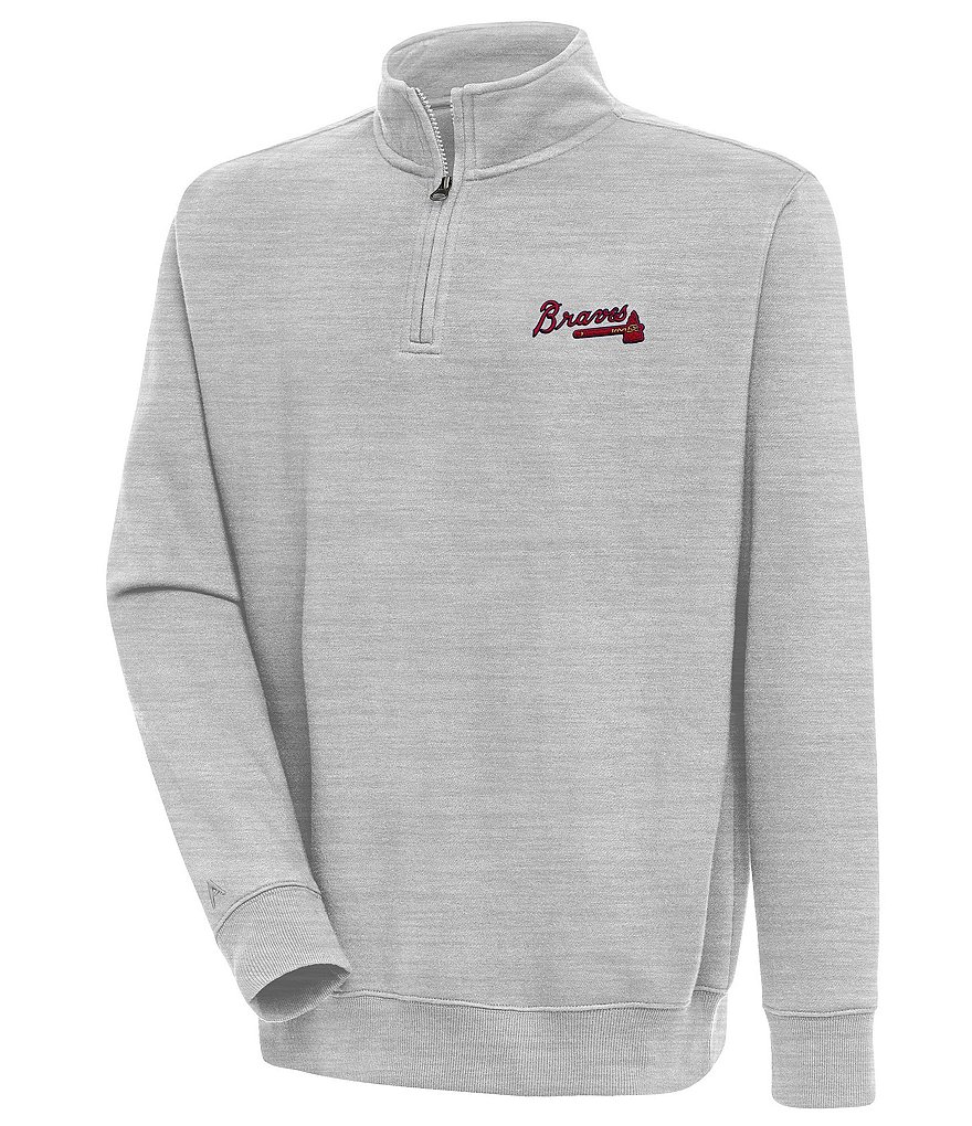 Men's Antigua Heathered Gray St. Louis Cardinals Victory Pullover Hoodie Size: Medium