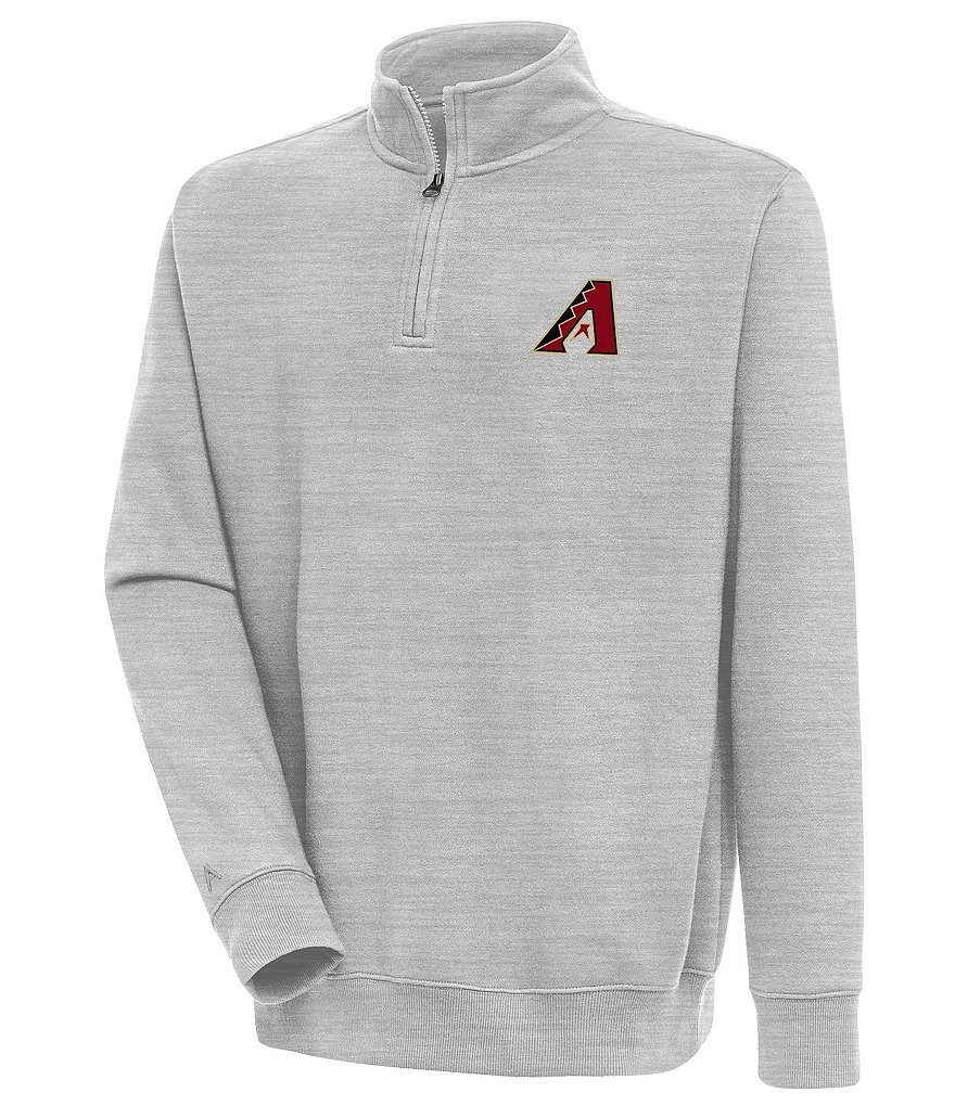 Men's Antigua Heathered Gray St. Louis Cardinals Victory Pullover Hoodie