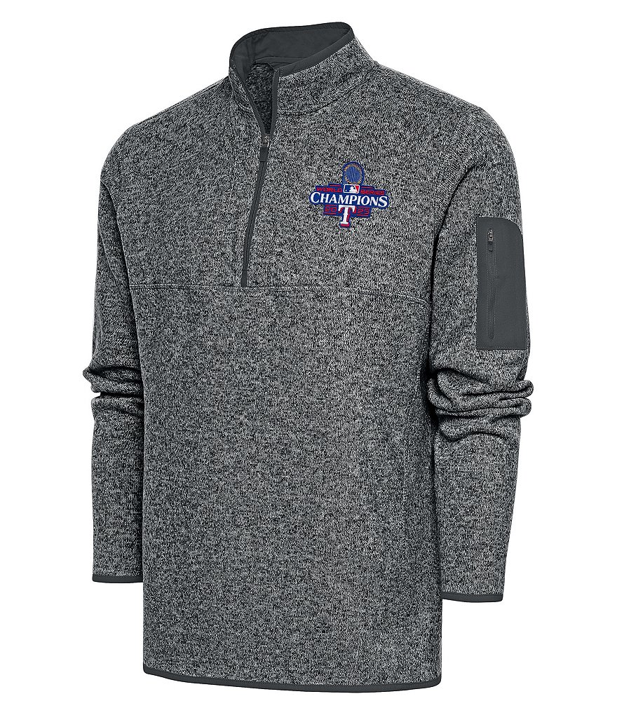 Antigua MLB Texas Rangers 2023 World Series Champions Fortune Quarter-Zip  Pullover