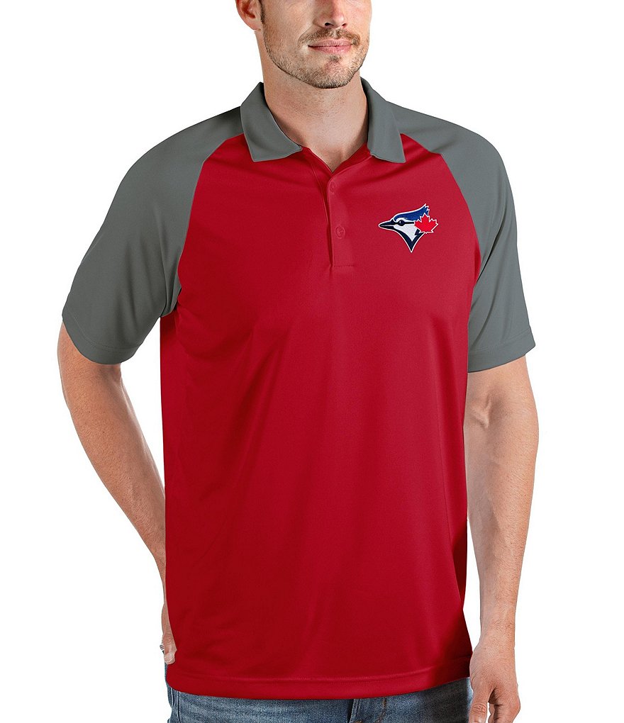 Antigua MLB Tampa Bay Rays Nova Short-Sleeve Colorblock Polo Shirt - L