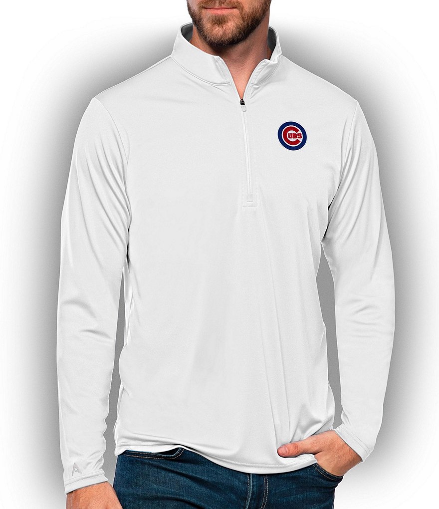 Men's Antigua White Chicago Cubs Tribute Polo