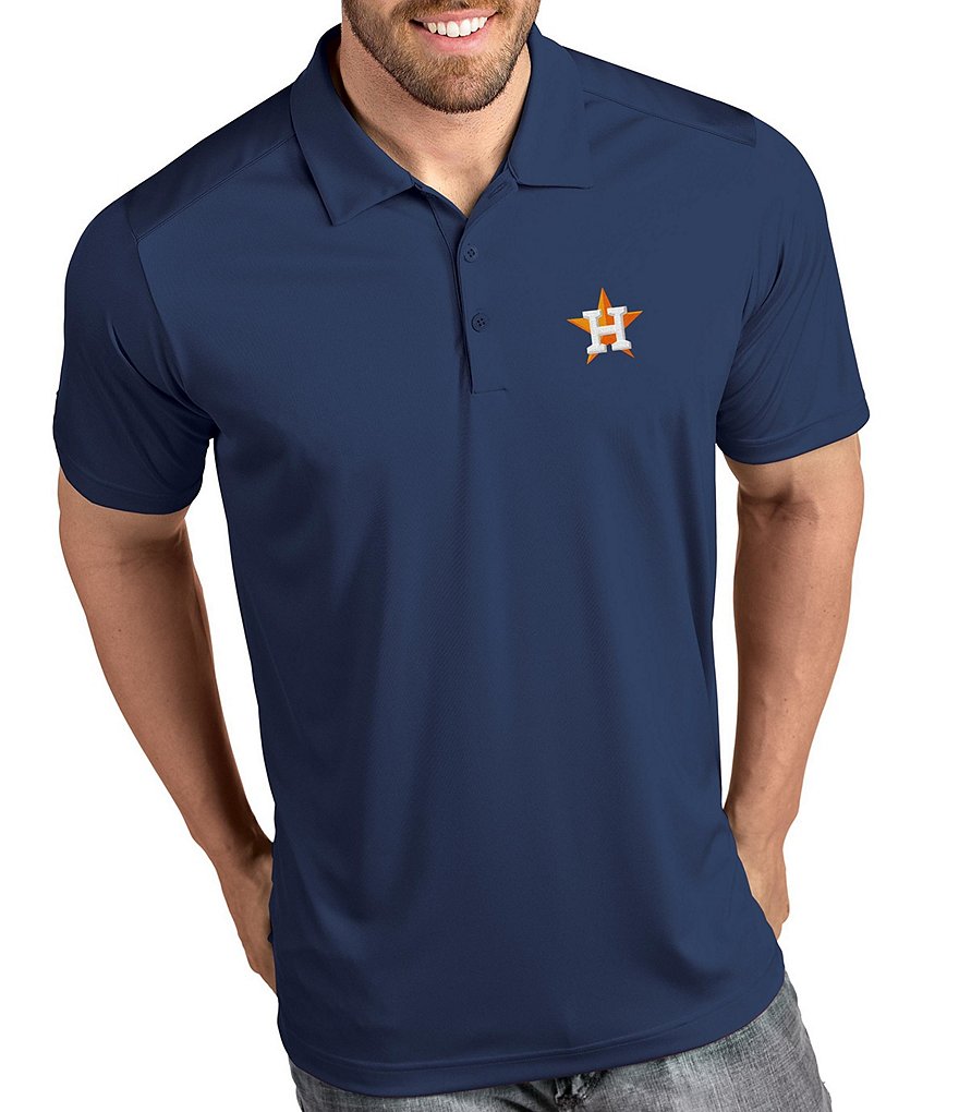 Antigua MLB Houston Astros Nova Short-Sleeve Colorblock Polo Shirt - XL