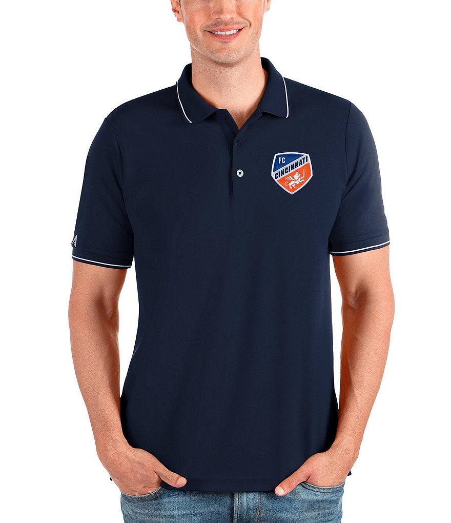 Men's Antigua Gray/Royal FC Cincinnati Answer Polo