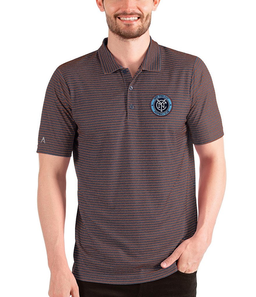 New- Adidas 'New York Yankees'- Navy Pique Cotton Logo Polo Shirt