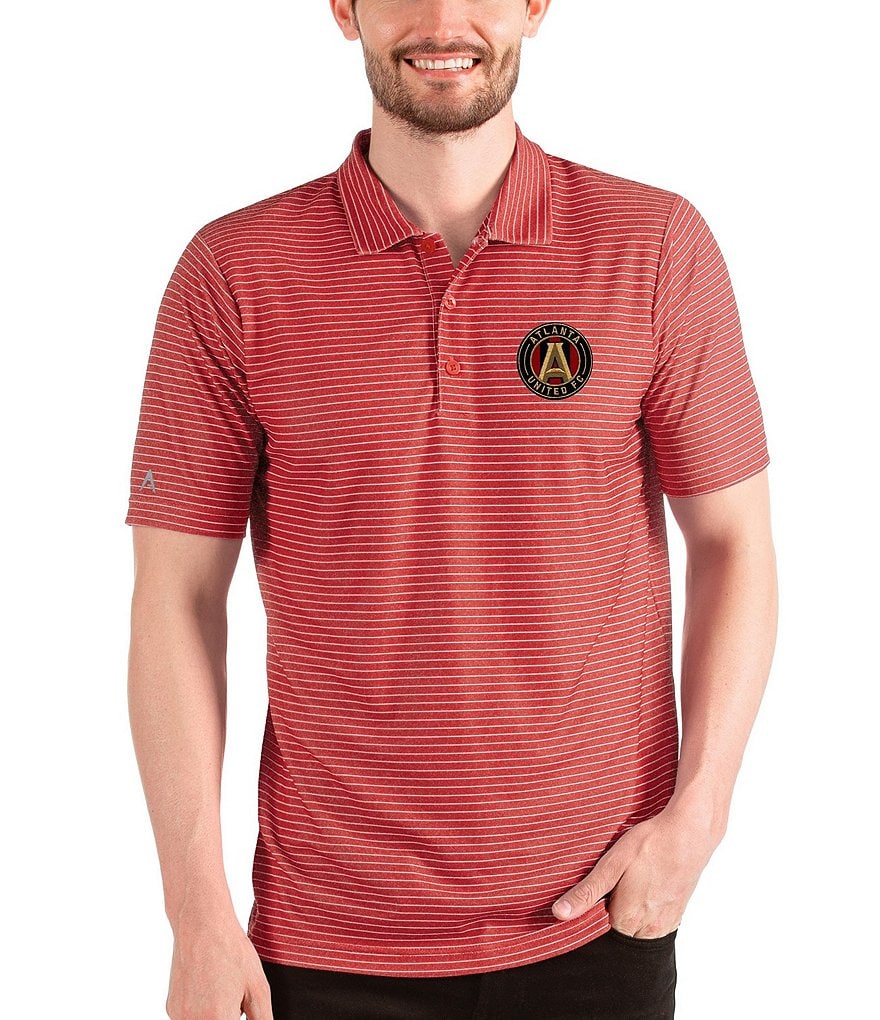 Antigua MLS Eastern Conference Esteem Short-Sleeve Polo Shirt, Mens, S, Atlanta United FC Black/Dark Red