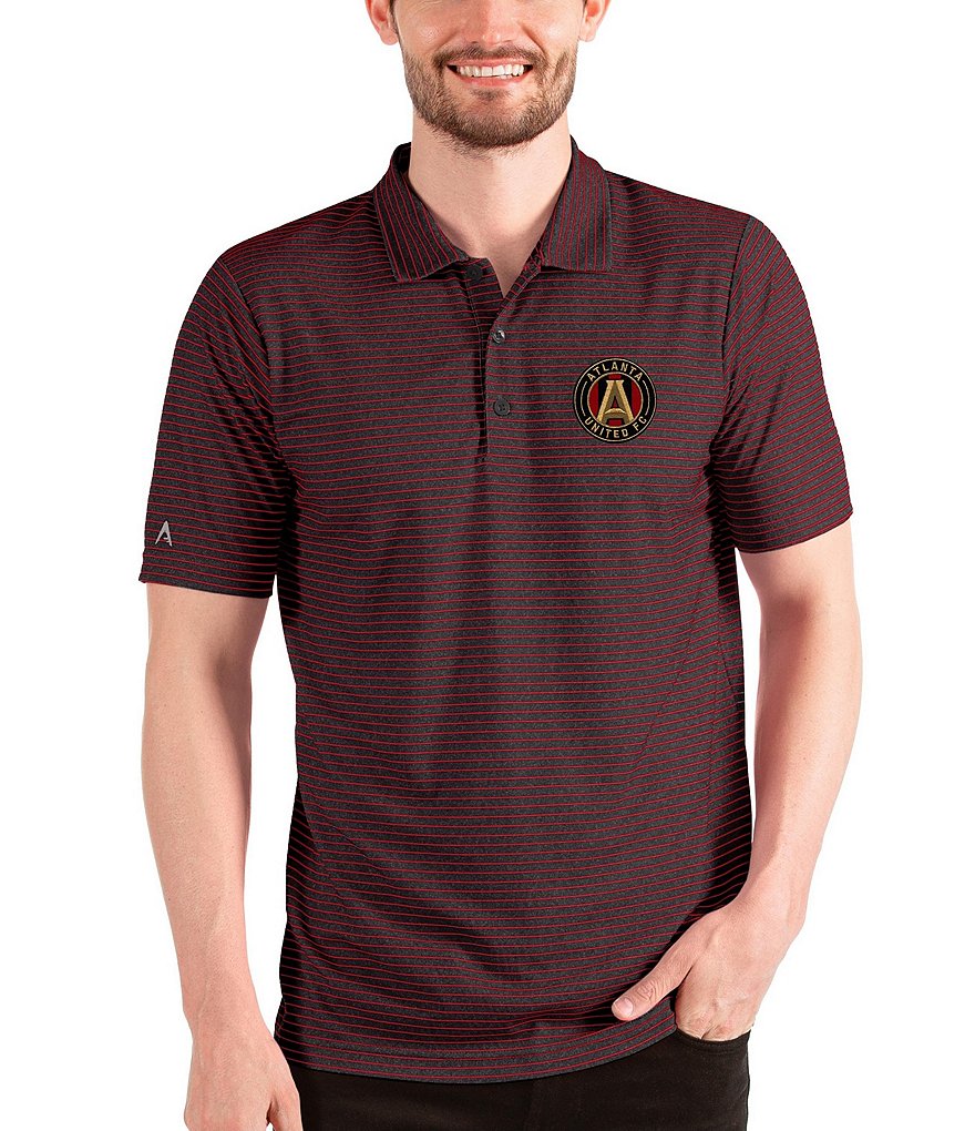 Antigua MLS Eastern Conference Esteem Short-Sleeve Polo Shirt, Mens, S, Atlanta United FC Black/Dark Red