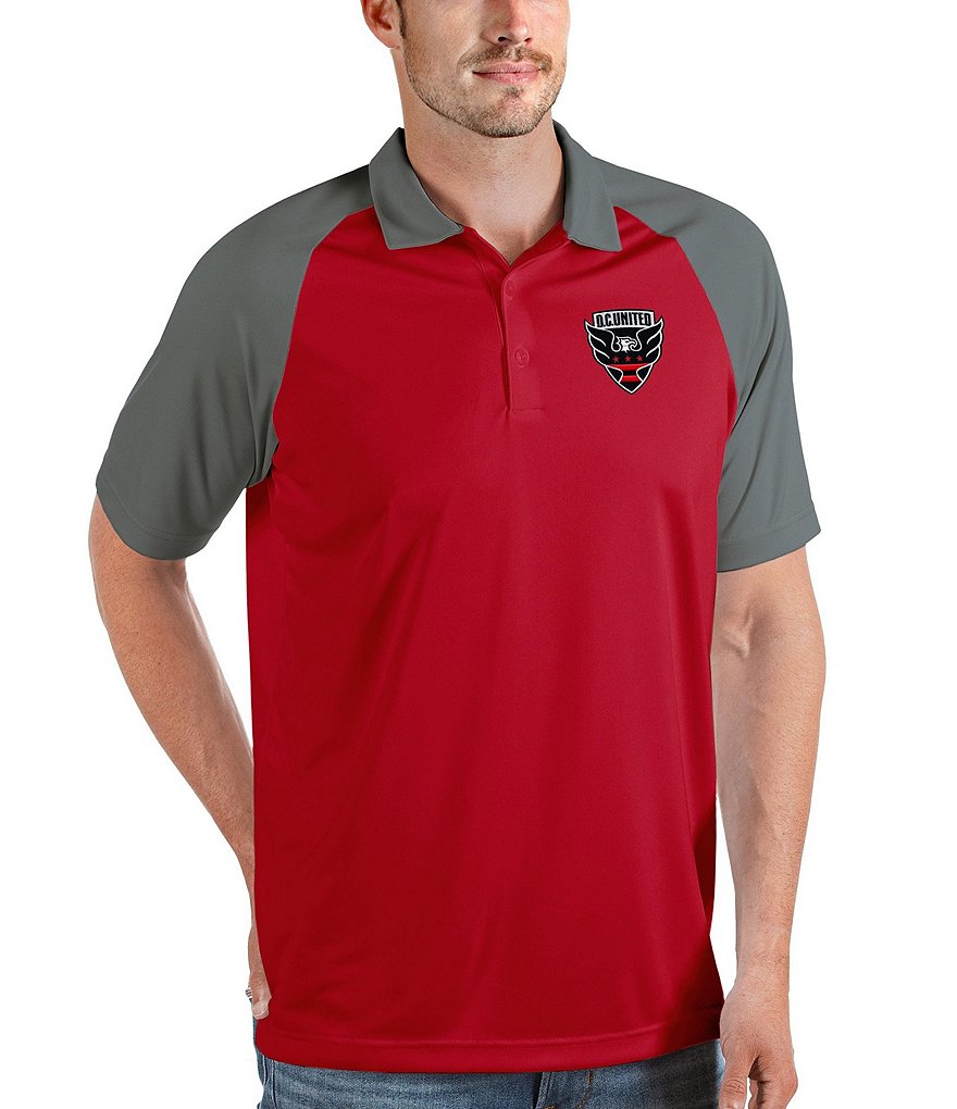 Antigua MLS Eastern Conference Esteem Short-Sleeve Polo Shirt, Mens, S, Atlanta United FC Black/Dark Red