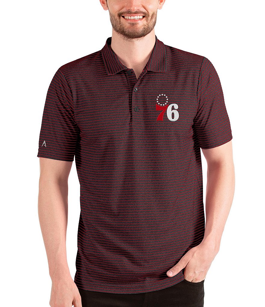 Men's Antigua Red/White Atlanta Braves Esteem Polo