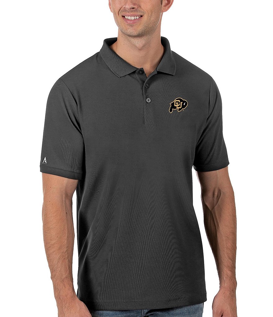 Antigua NCAA Colorado Buffaloes Legacy Pique Short-Sleeve Polo Shirt