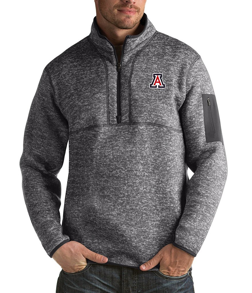 Louisville Cardinals Antigua Fortune Big & Tall Quarter-Zip Pullover Jacket - Black