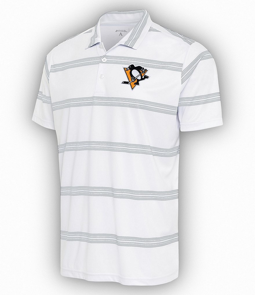 Men's Atlanta Falcons Antigua White/Gray Groove Polo