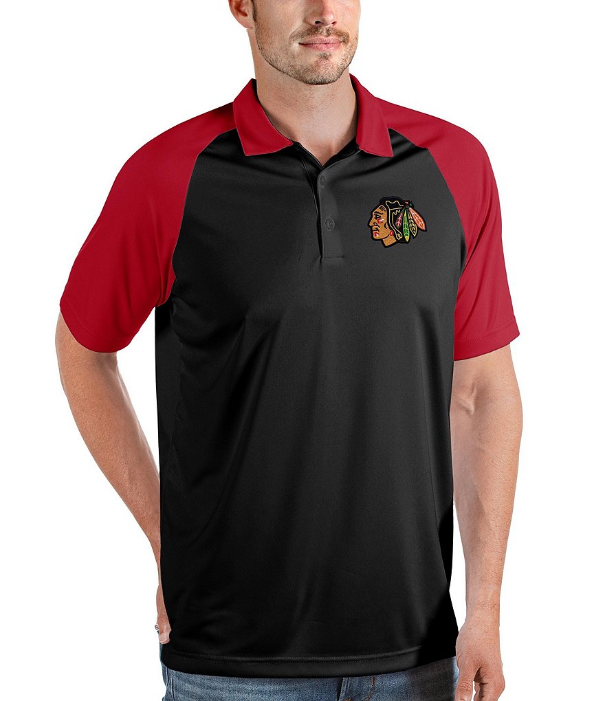 Antigua MLB Detroit Tigers Nova Short-Sleeve Colorblock Polo Shirt - L