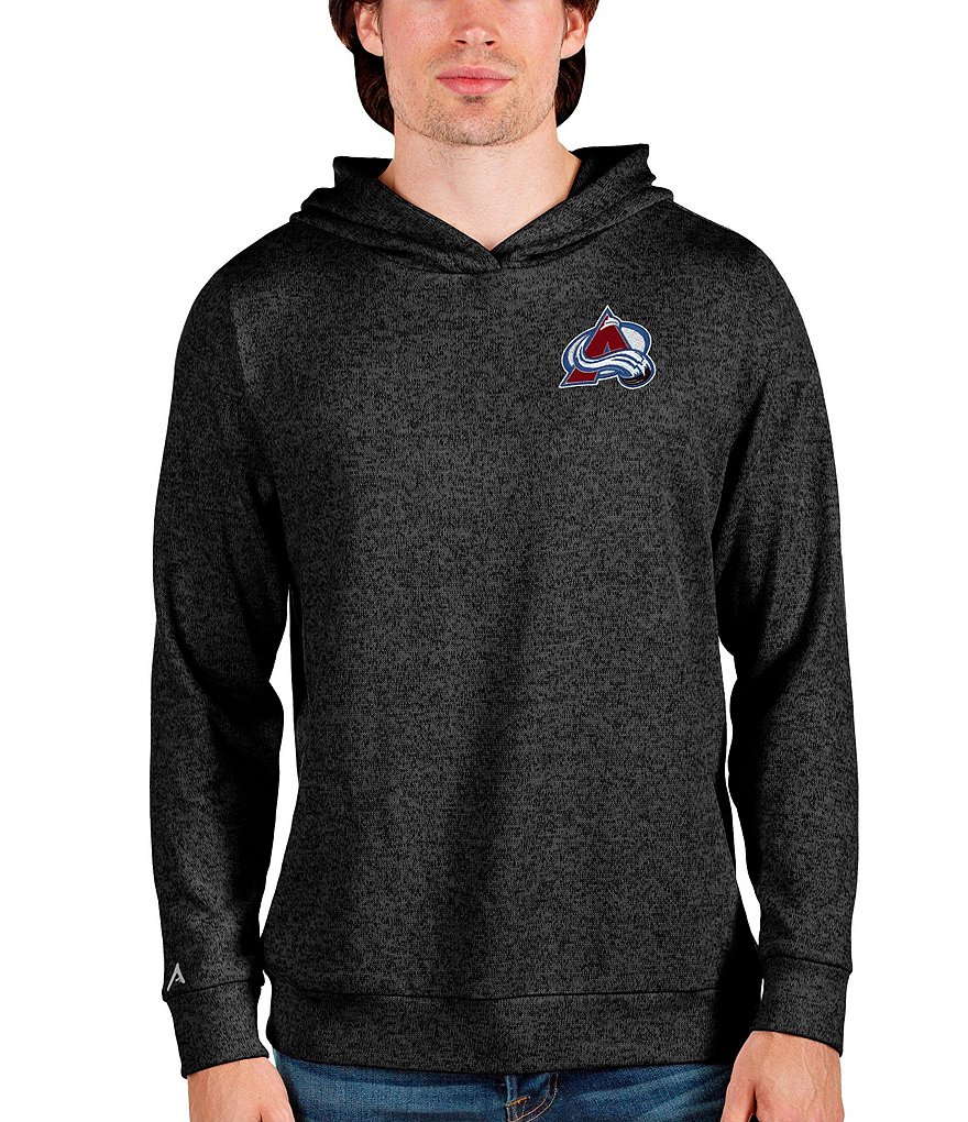 Antigua NHL Western Conference Small Logo Absolute Hoodie, Mens, L, Colorado Avalanche Navy