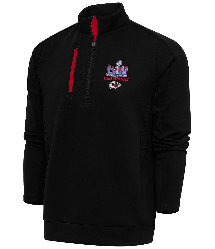 Antigua Super Bowl LVIII Kansas City Chiefs Champions Generation  Quarter-Zip Interlock Pullover