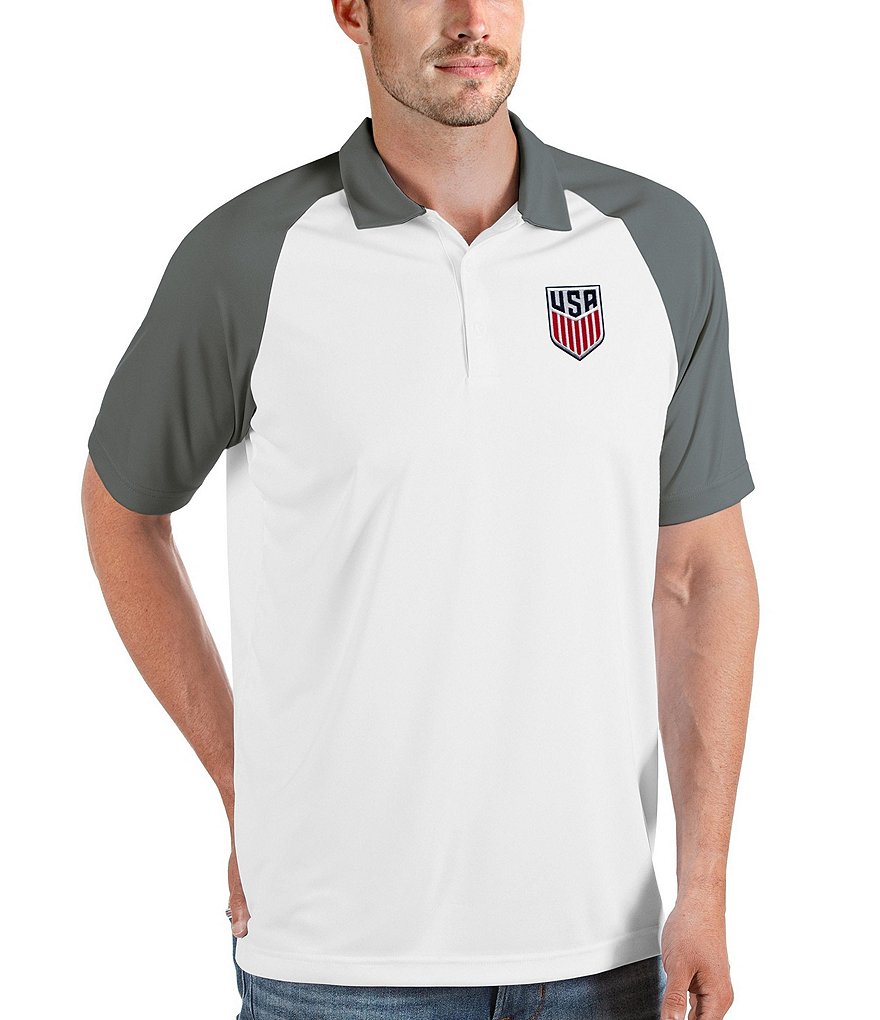 Antigua USA Soccer Affluent Short-Sleeve Polo Shirt - S