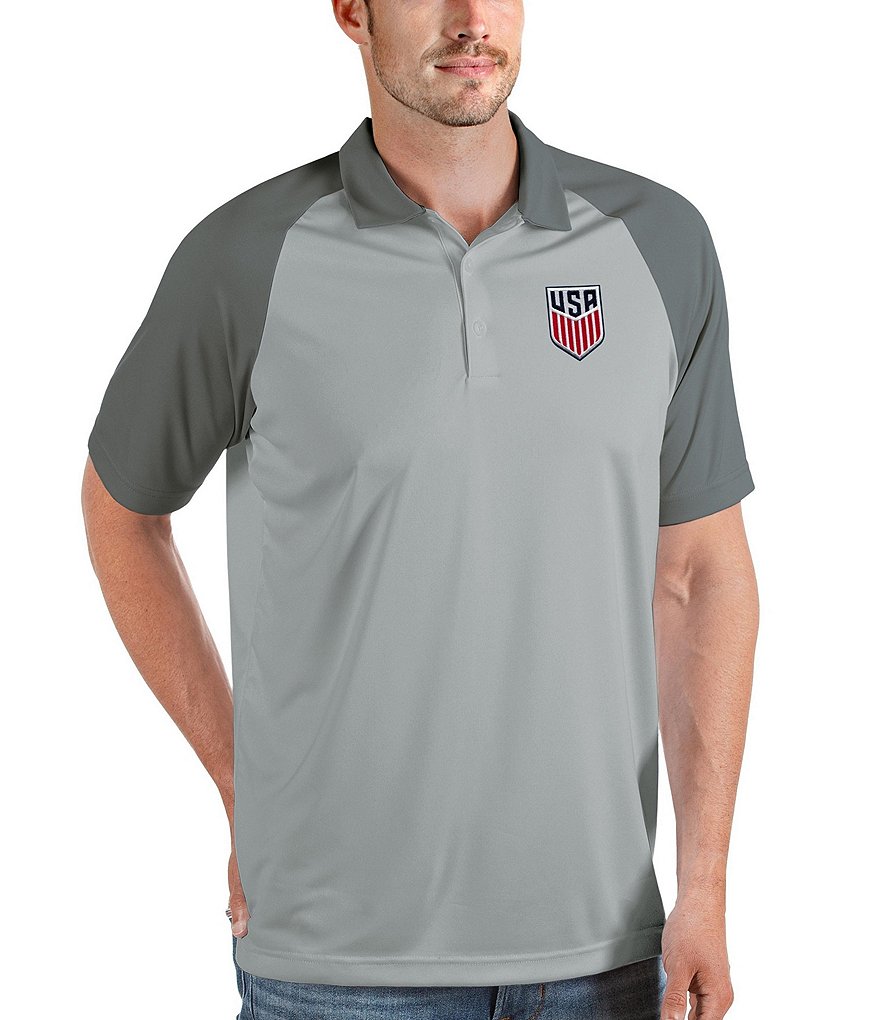 Antigua USA Soccer Affluent Short-Sleeve Polo Shirt - S