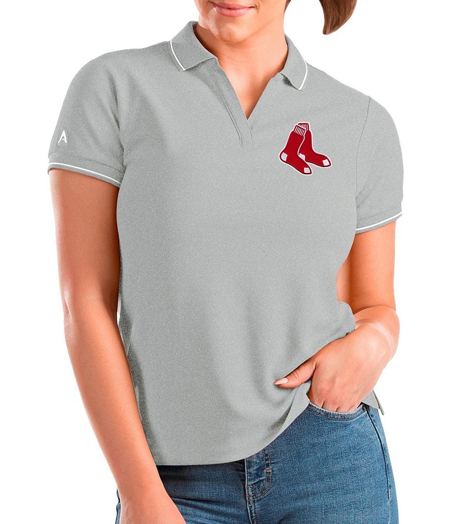 Antigua MLB St Louis Cardinals Nova Short-Sleeve Colorblock Polo Shirt