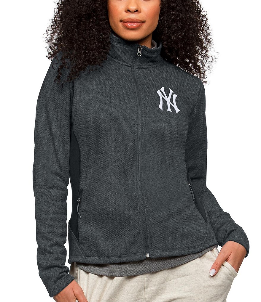 Men's Antigua Black New York Yankees Links Full-Zip Golf Jacket Size: Extra Large