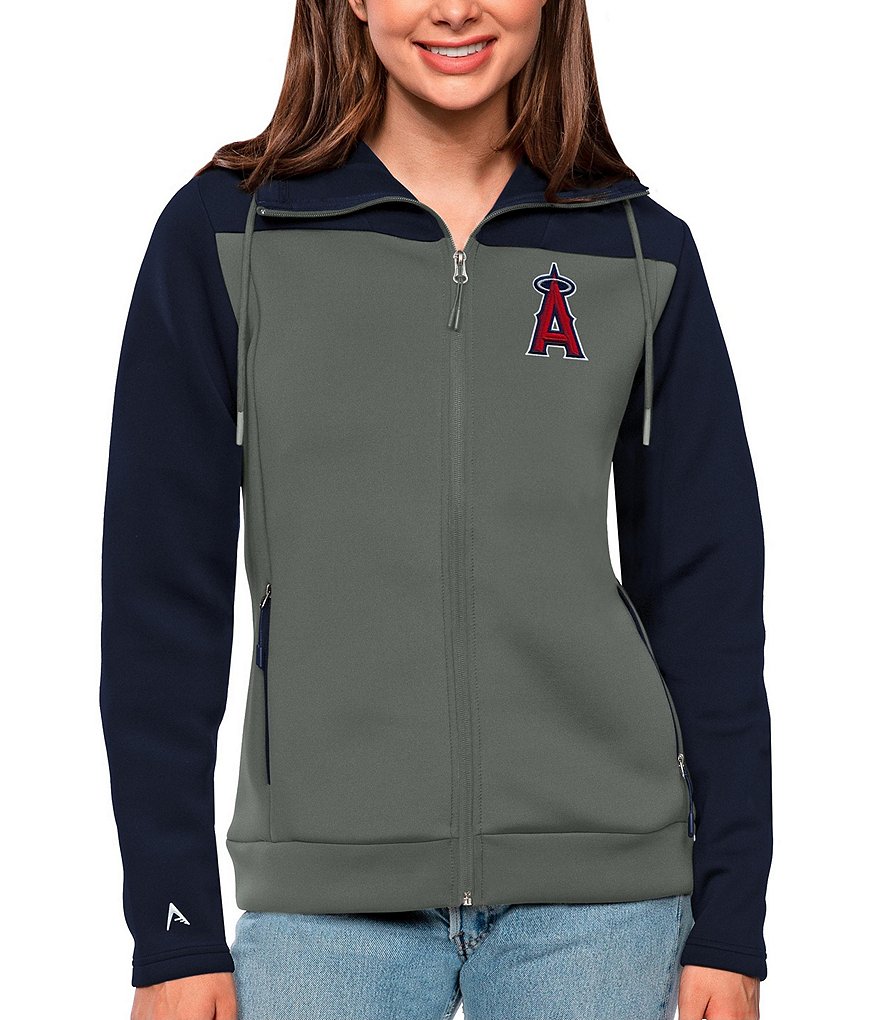 Houston Astros Antigua Women's Portal Quarter-Zip Pullover Top - Navy