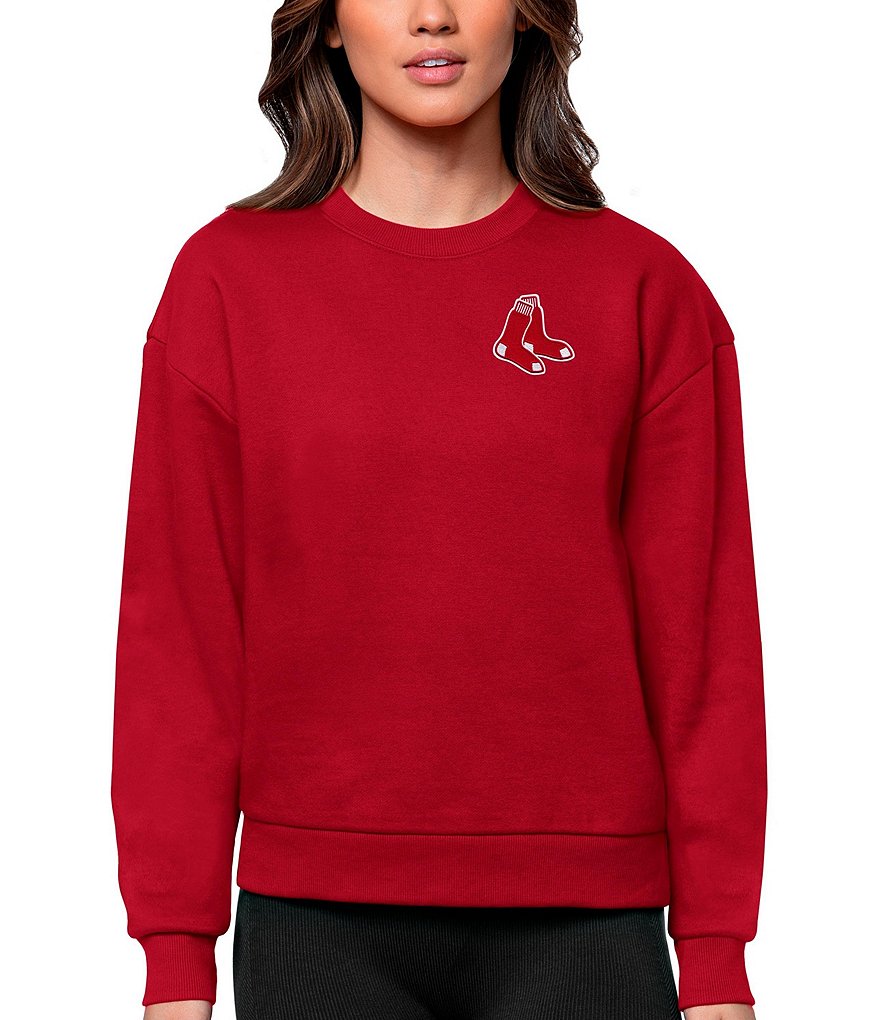 Memphis Red Sox Antigua Women's Victory Crewneck Pullover Sweatshirt - White