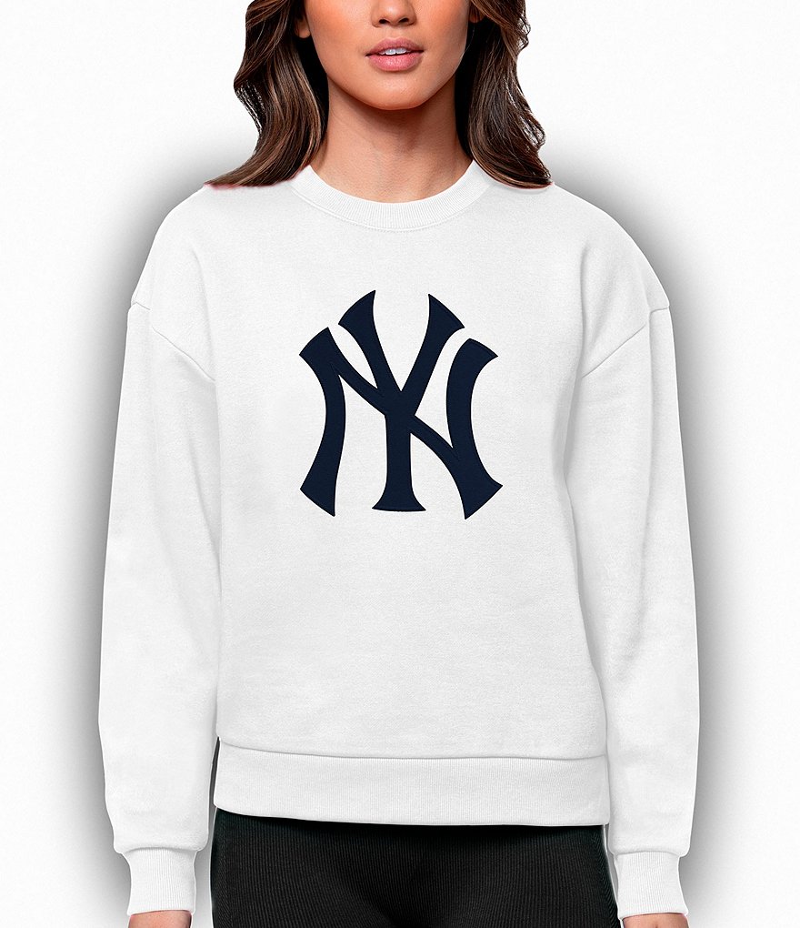 Antigua Women's MLB Chenille Patch Victory Sweatshirt, Mens, XXL, New York Yankees Black