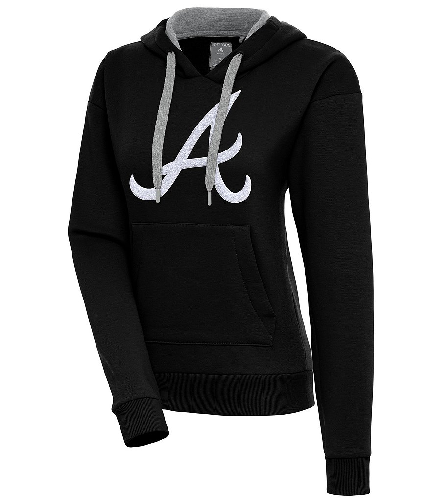 Antigua Women's MLB Chenille Patch Victory Pullover Hoodie, Mens, L, Los Angeles Dodgers Black